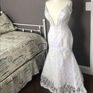Lace and Sparkle Mermaid Wedding Dress